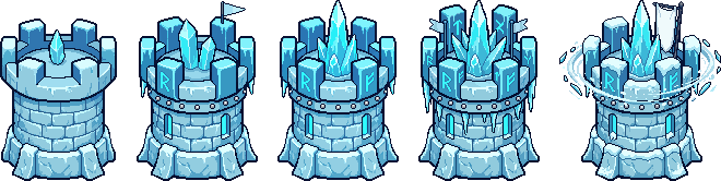 An ice tower ranking up to a frost citadel