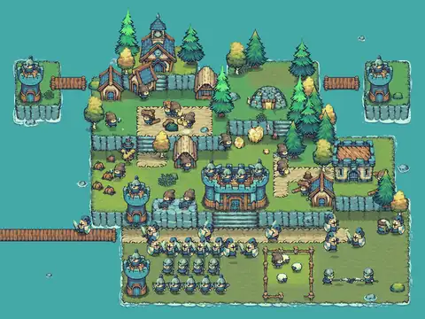A keep at level twelve, a busy castle village